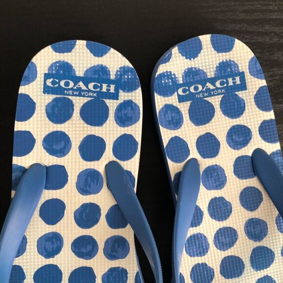 Coach blue bow Amel flip flops - Picture 6 of 7